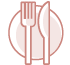 Dinner icon for invitation cards