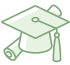 Graduation invitation sender icon